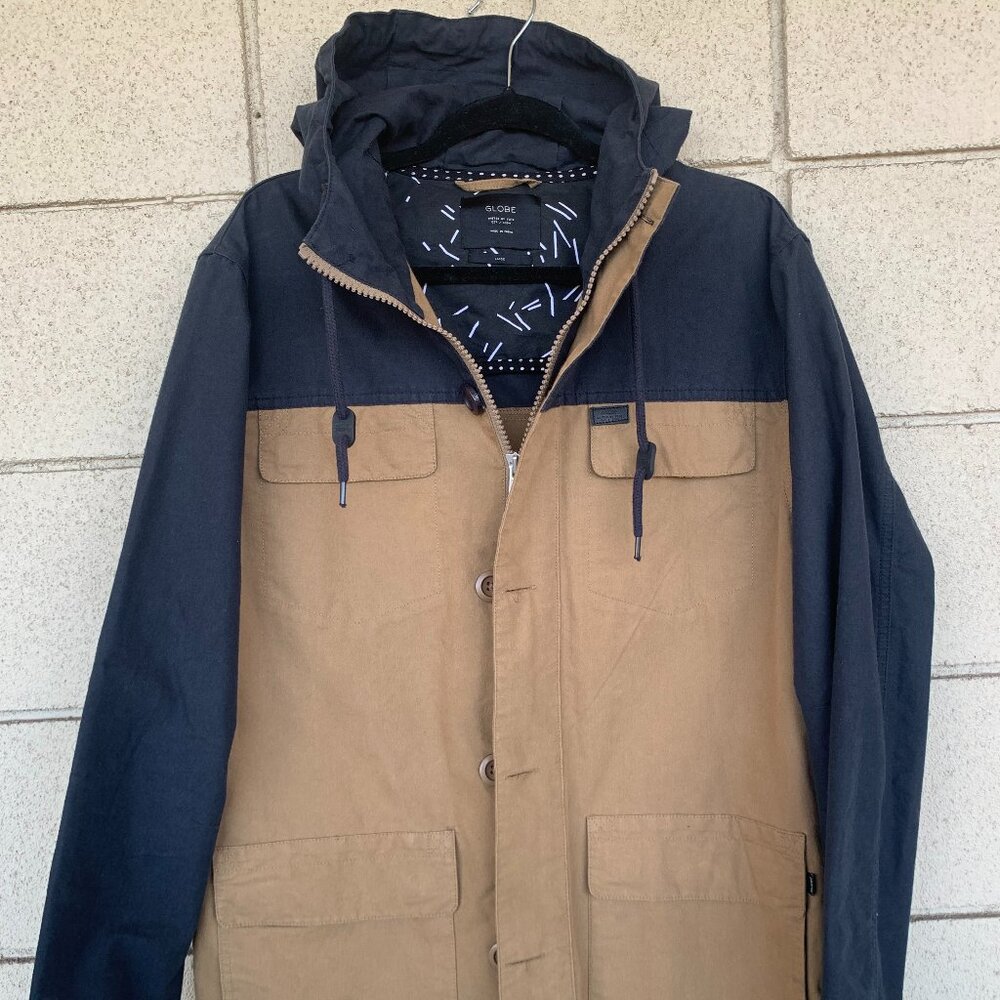 Globe Hooded Utility Men's Jacket Size Large